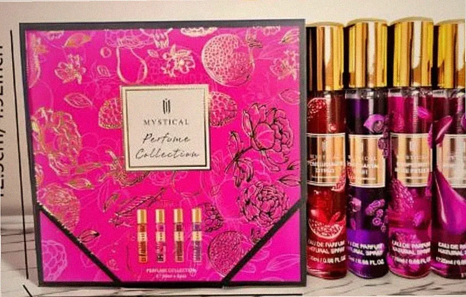 4 Bottle Body Spray of floral fruity and sweet scent Mystical parfume collection