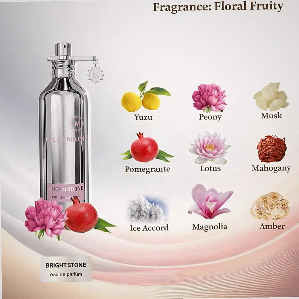 Millenium Bright Stone Elegant Fruity Perfume for Women 100ml